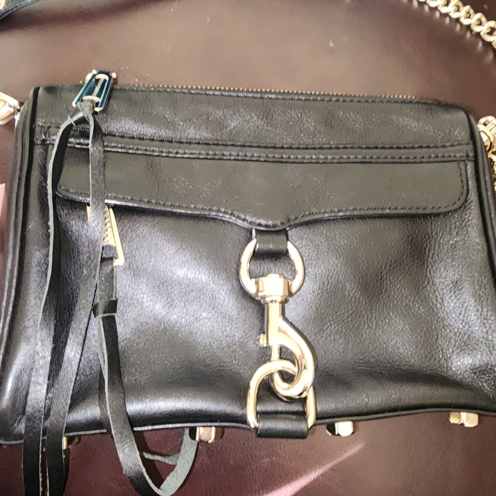 Rebecca Minkoff Black Crossbody Bag with Gold Hardware